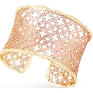 Kendra Scott Candice Gold Cuff Bracelet in Rose Gold Filigree